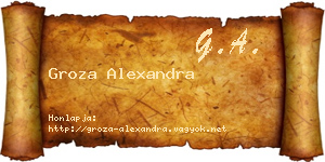 Groza Alexandra névjegykártya